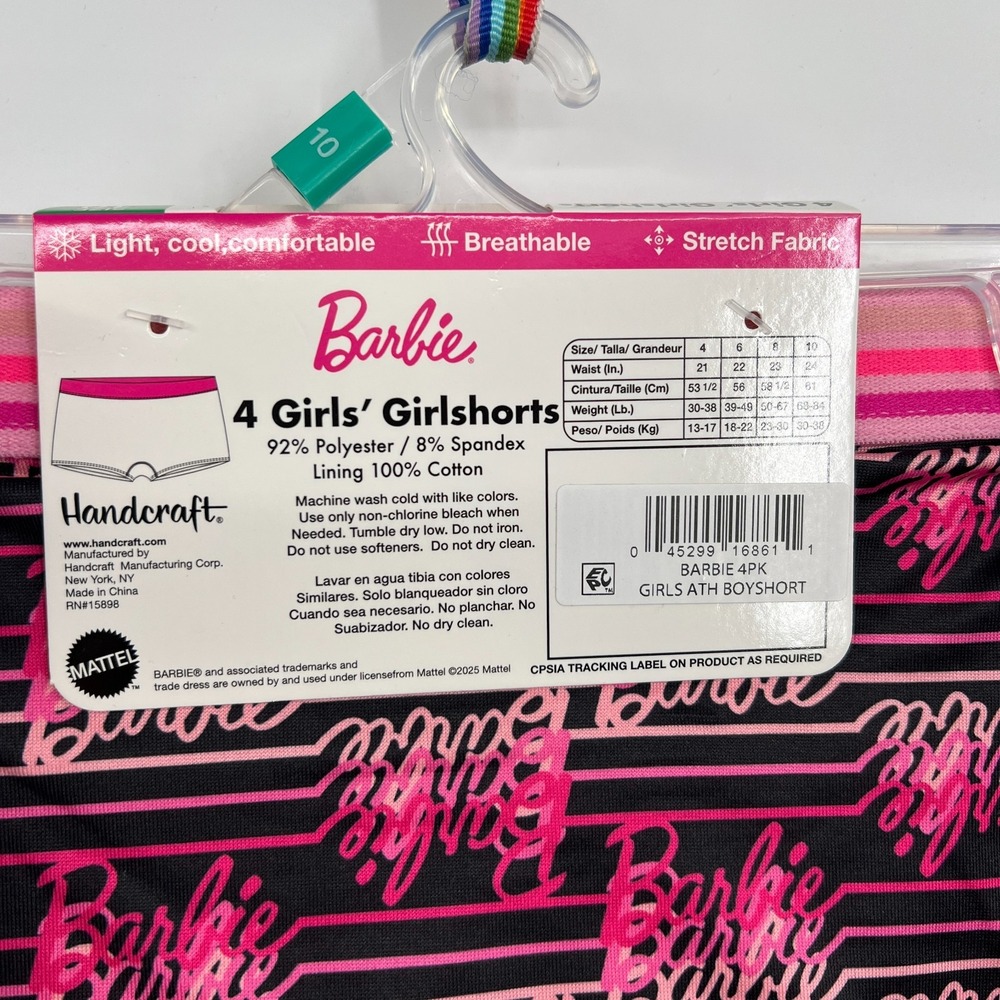 Barbie 4pk girlshorts handcraft athletic underwear pink boy shorts undies 10 - Picture 8 of 8